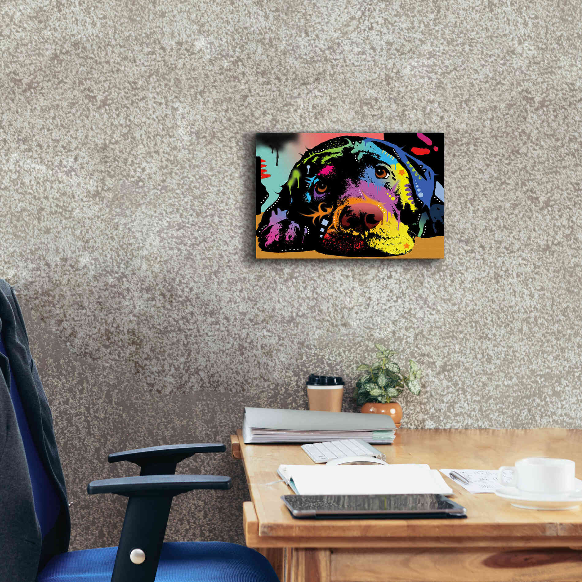 'Lying Lab' by Dean Russo, Giclee Canvas Wall Art,18x12