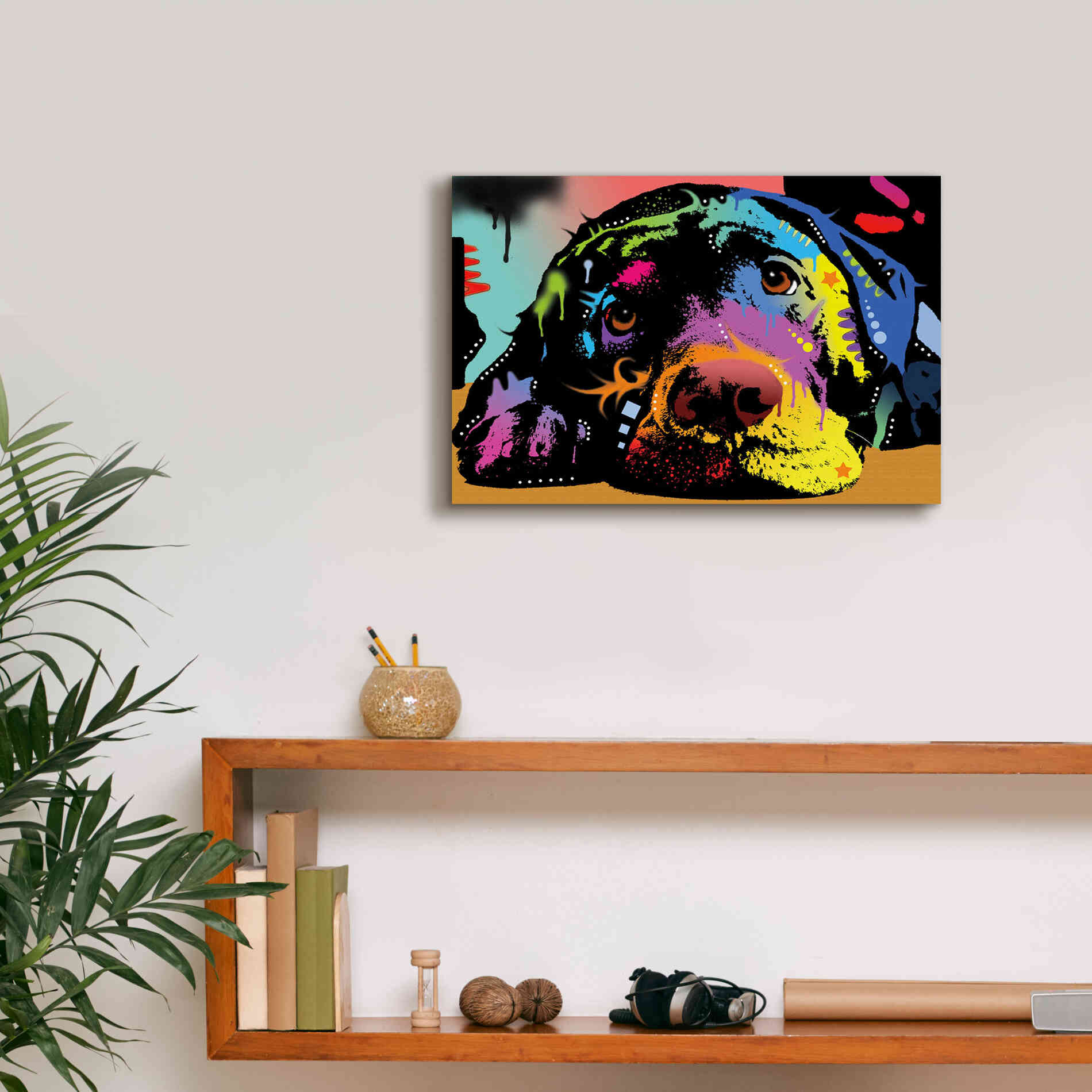 'Lying Lab' by Dean Russo, Giclee Canvas Wall Art,18x12