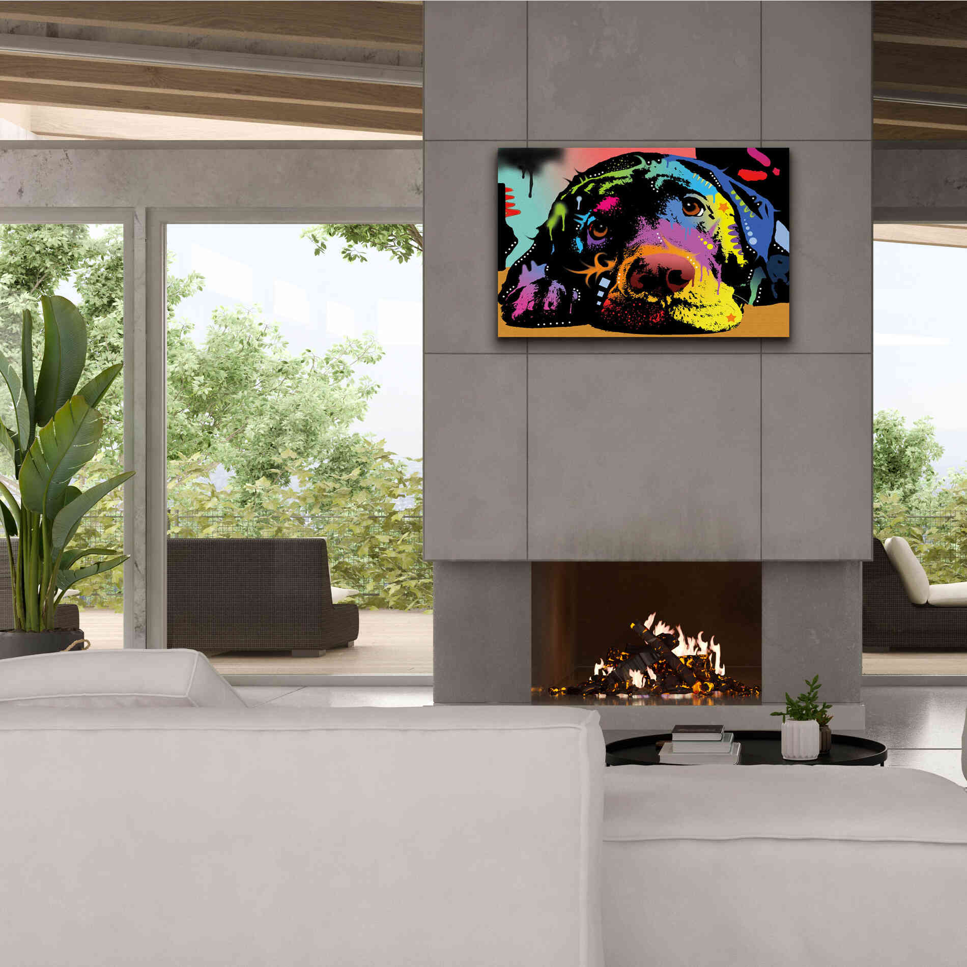 'Lying Lab' by Dean Russo, Giclee Canvas Wall Art,40x26