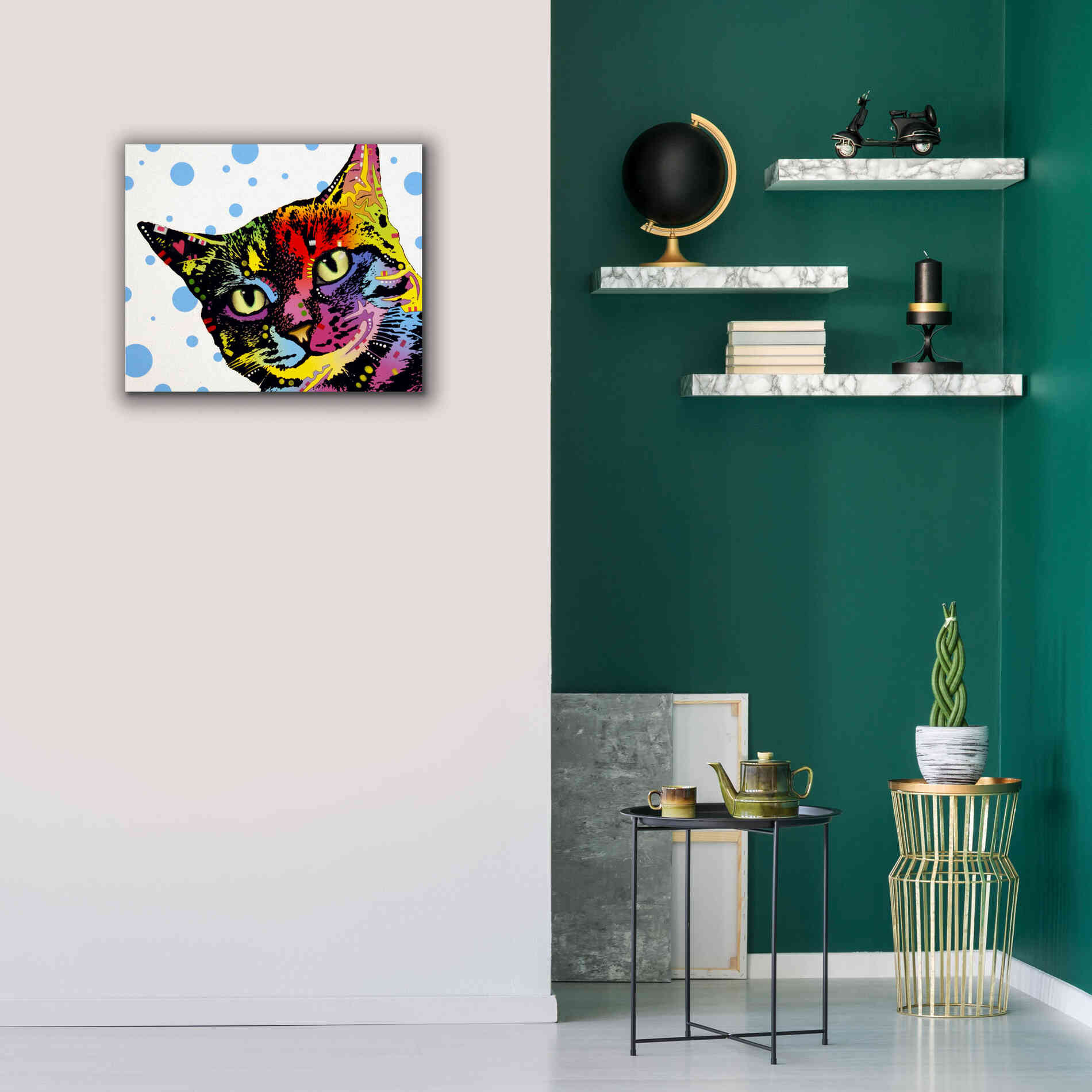 'The Pop Cat' by Dean Russo, Giclee Canvas Wall Art,24x20