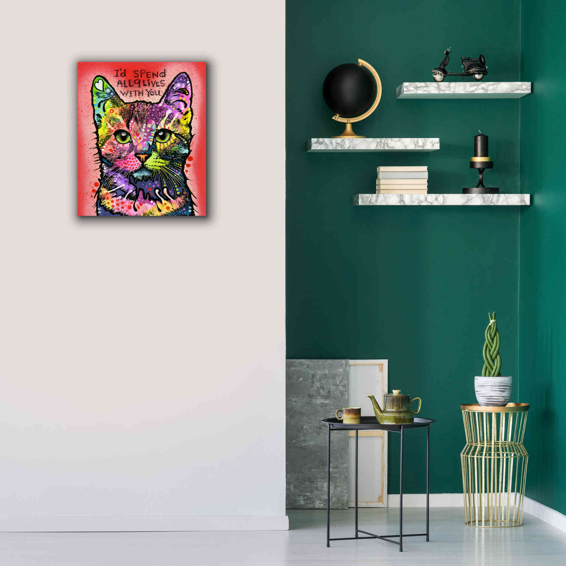 '9 Lives' by Dean Russo, Giclee Canvas Wall Art,20x24