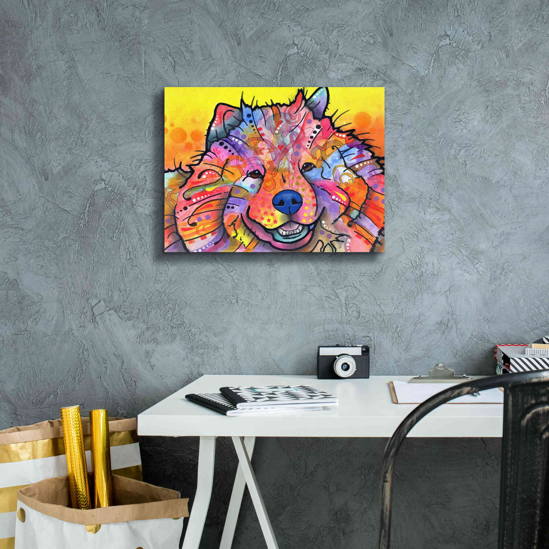 'Benzi' by Dean Russo, Giclee Canvas Wall Art,16x12