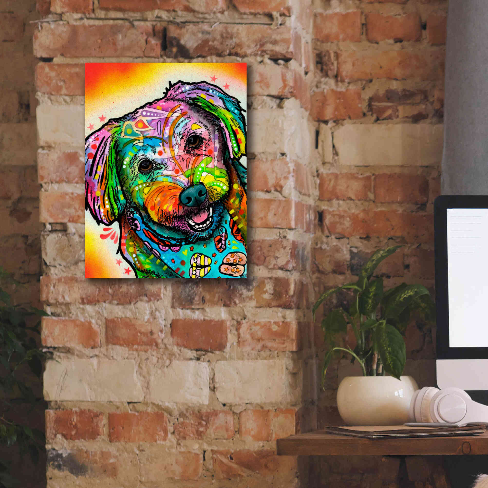'Daisy' by Dean Russo, Giclee Canvas Wall Art,12x16