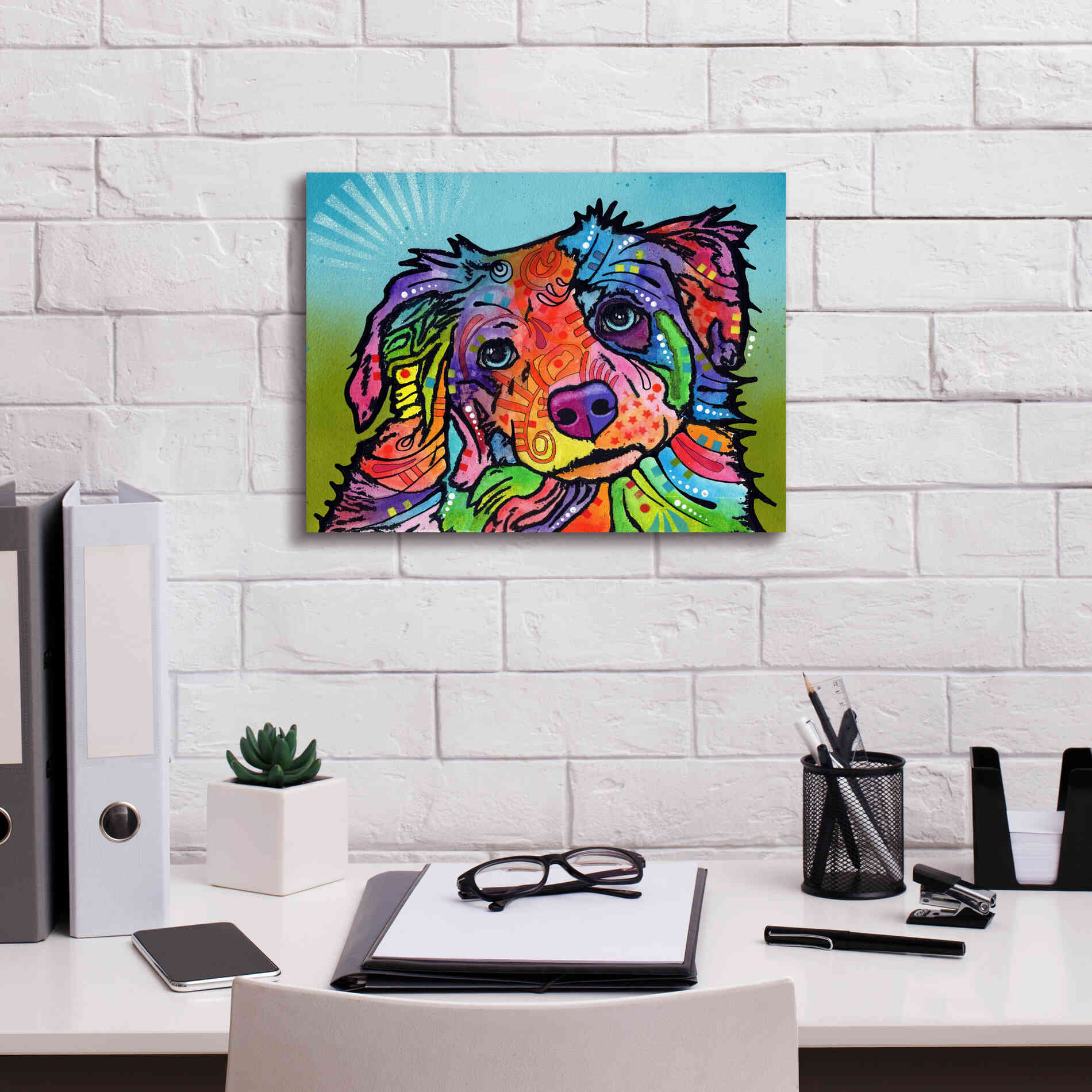 'Reagan' by Dean Russo, Giclee Canvas Wall Art,16x12