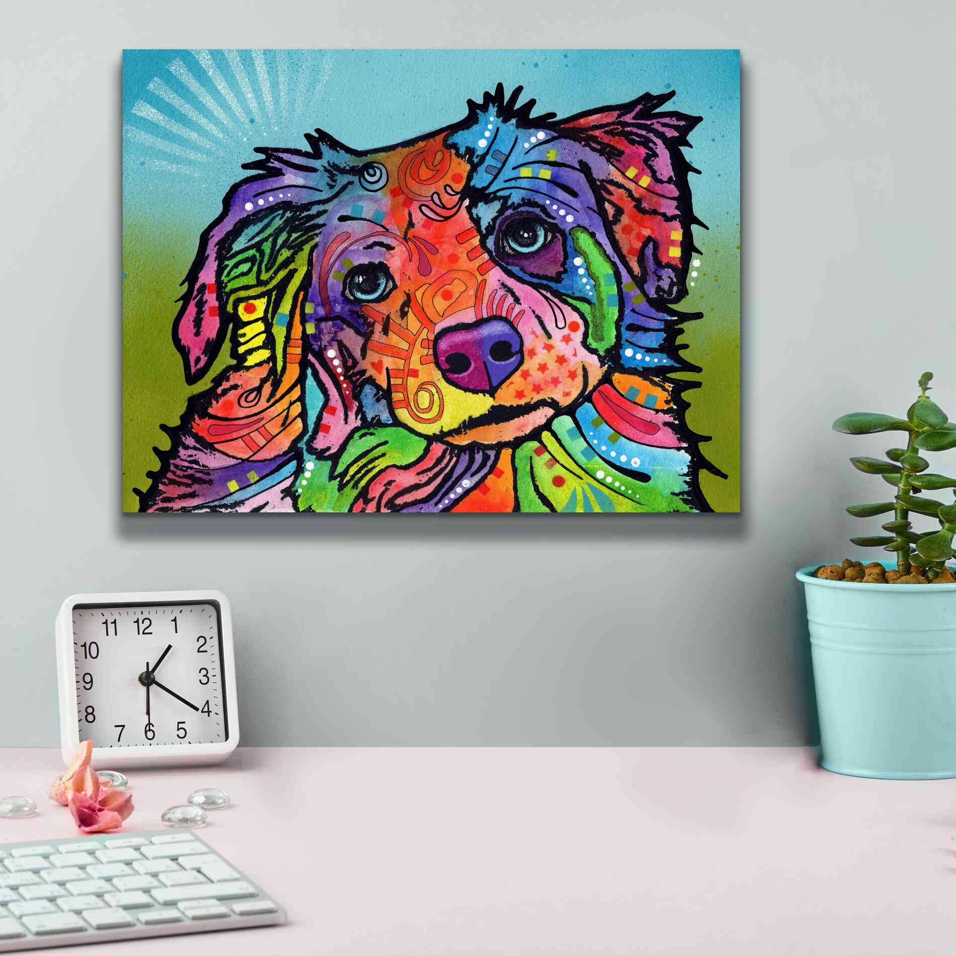 'Reagan' by Dean Russo, Giclee Canvas Wall Art,16x12