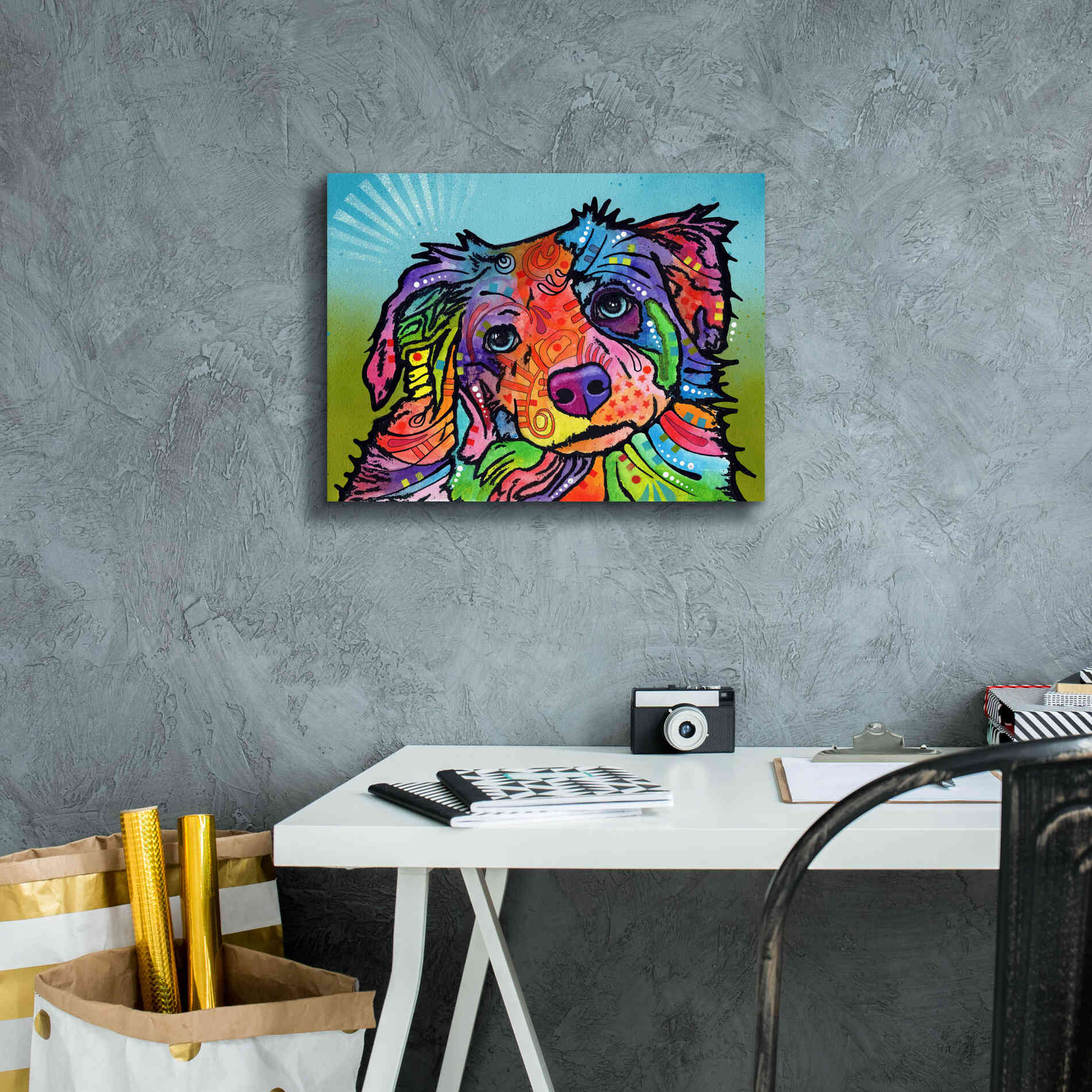 'Reagan' by Dean Russo, Giclee Canvas Wall Art,16x12