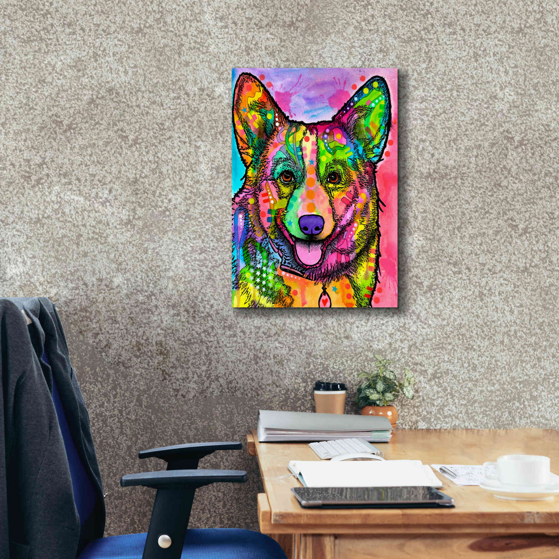 'Corgi Ii' by Dean Russo, Giclee Canvas Wall Art,18x26