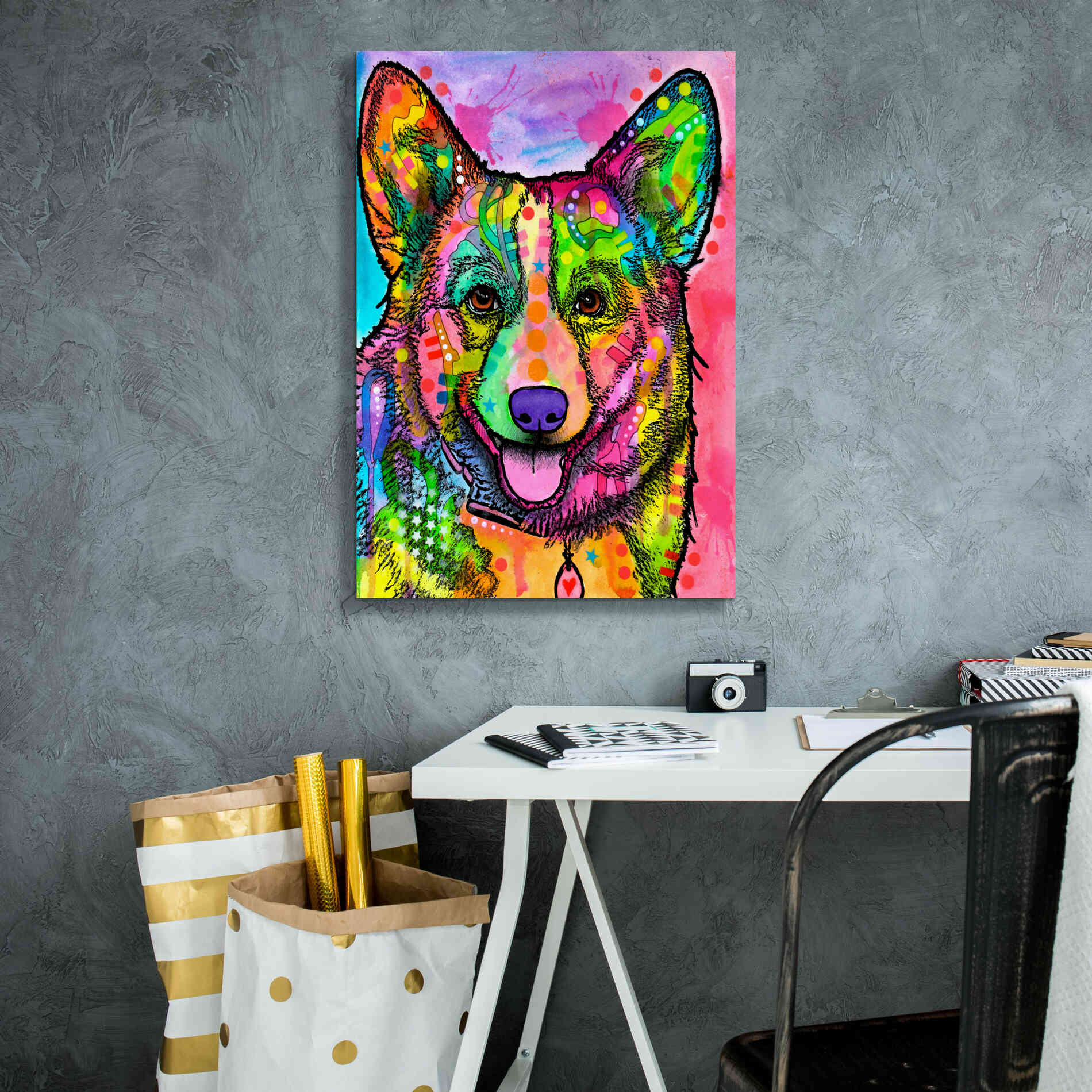 'Corgi Ii' by Dean Russo, Giclee Canvas Wall Art,18x26