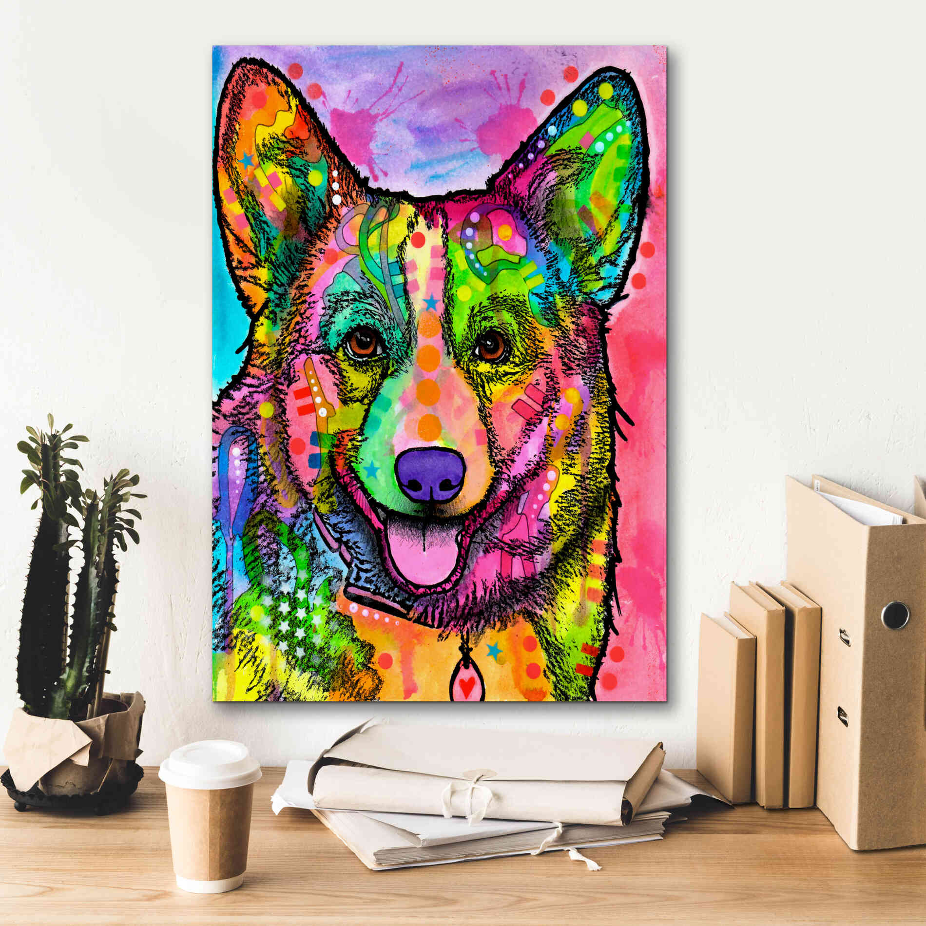 'Corgi Ii' by Dean Russo, Giclee Canvas Wall Art,18x26