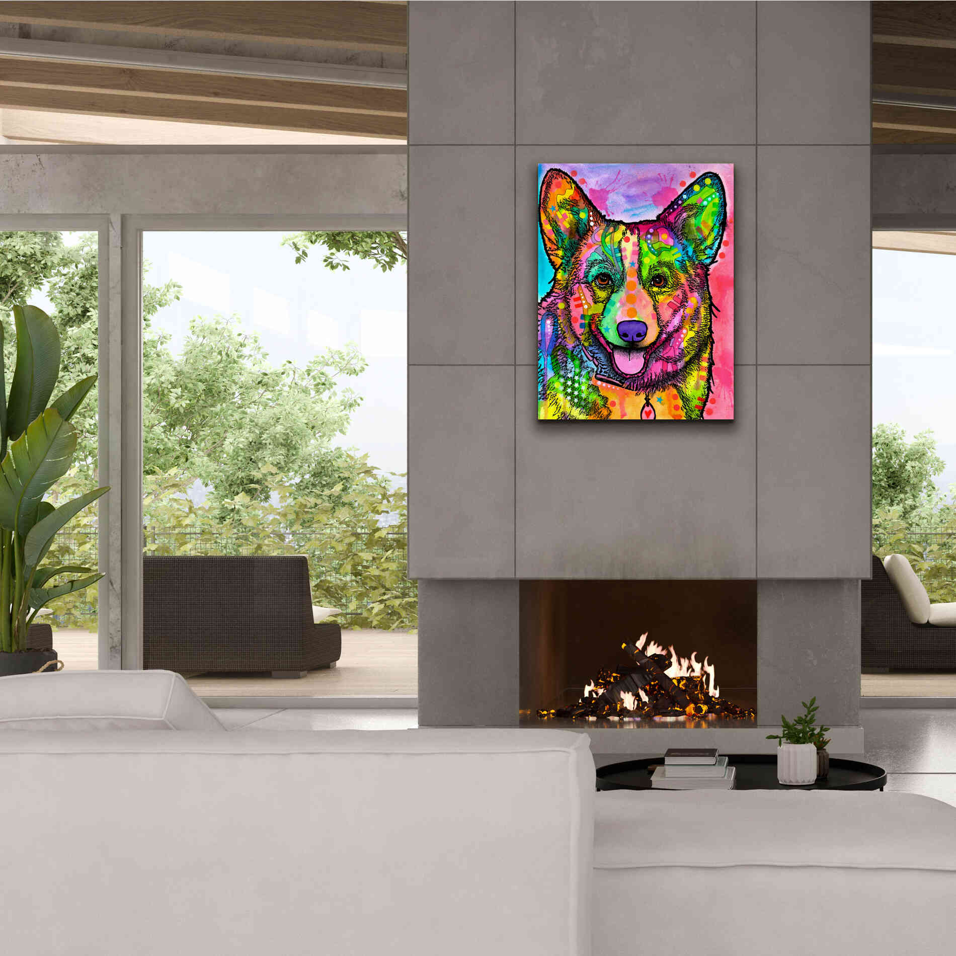 'Corgi Ii' by Dean Russo, Giclee Canvas Wall Art,26x34