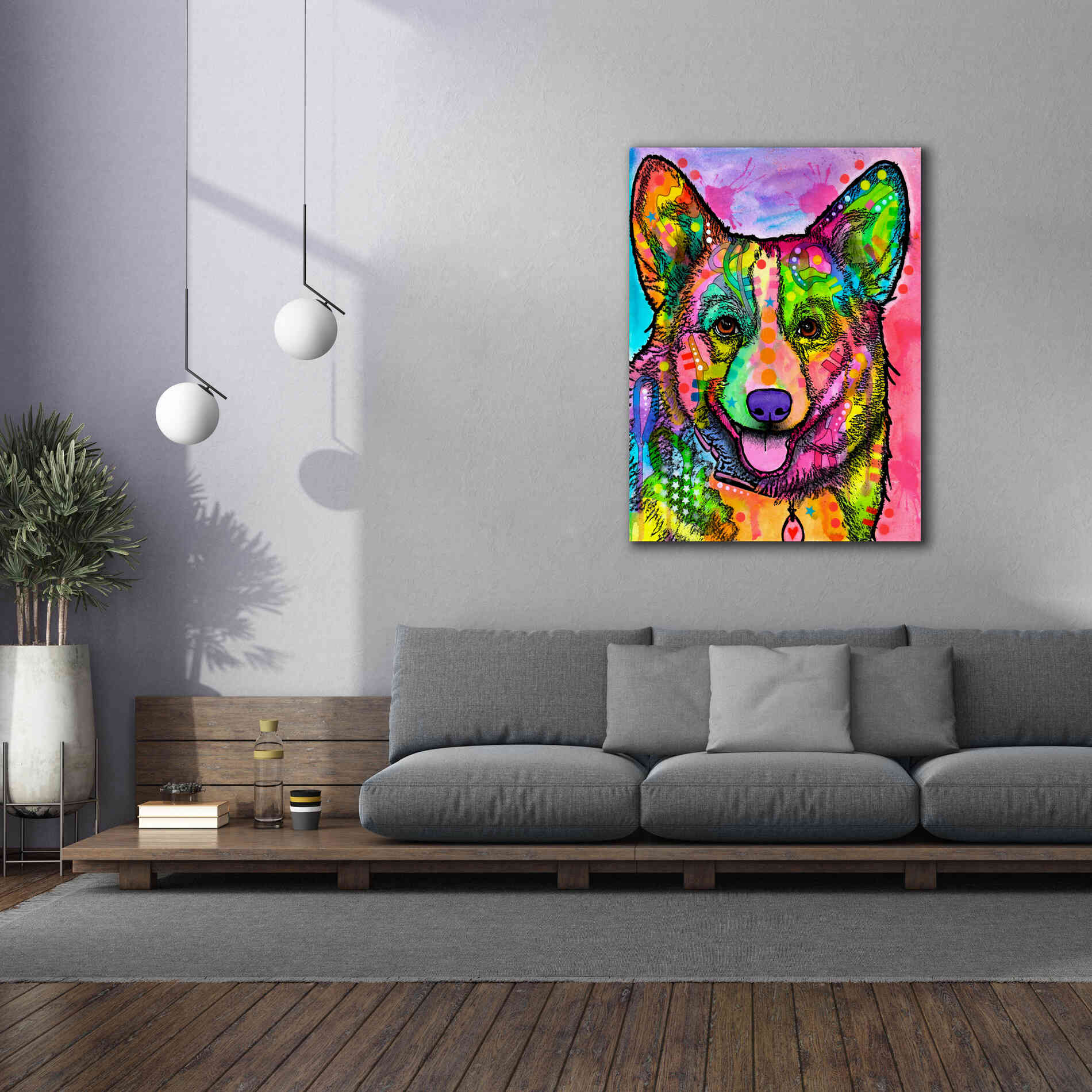 'Corgi Ii' by Dean Russo, Giclee Canvas Wall Art,40x54