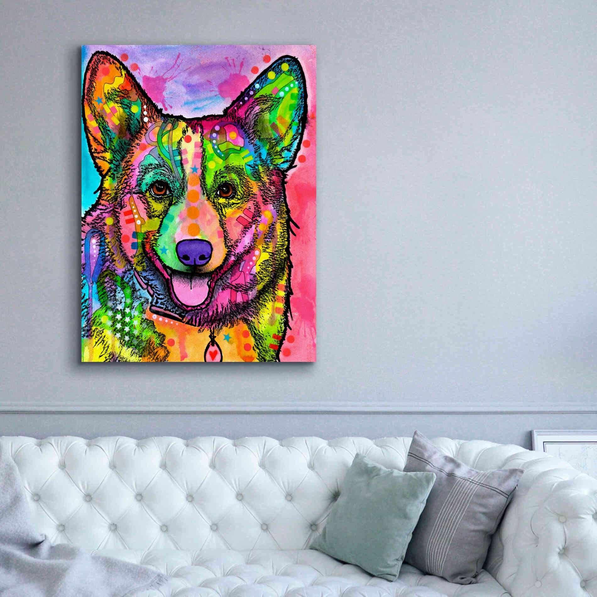 'Corgi Ii' by Dean Russo, Giclee Canvas Wall Art,40x54