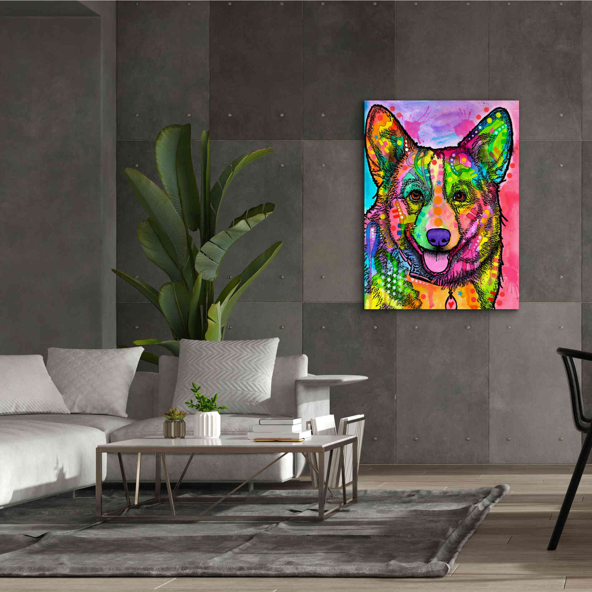 'Corgi Ii' by Dean Russo, Giclee Canvas Wall Art,40x54