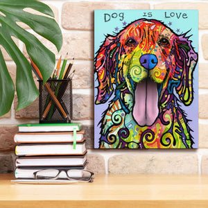 'Dog Is Love' by Dean Russo, Giclee Canvas Wall Art,12x16