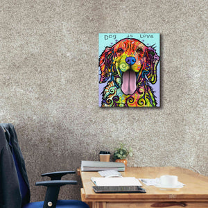 'Dog Is Love' by Dean Russo, Giclee Canvas Wall Art,20x24