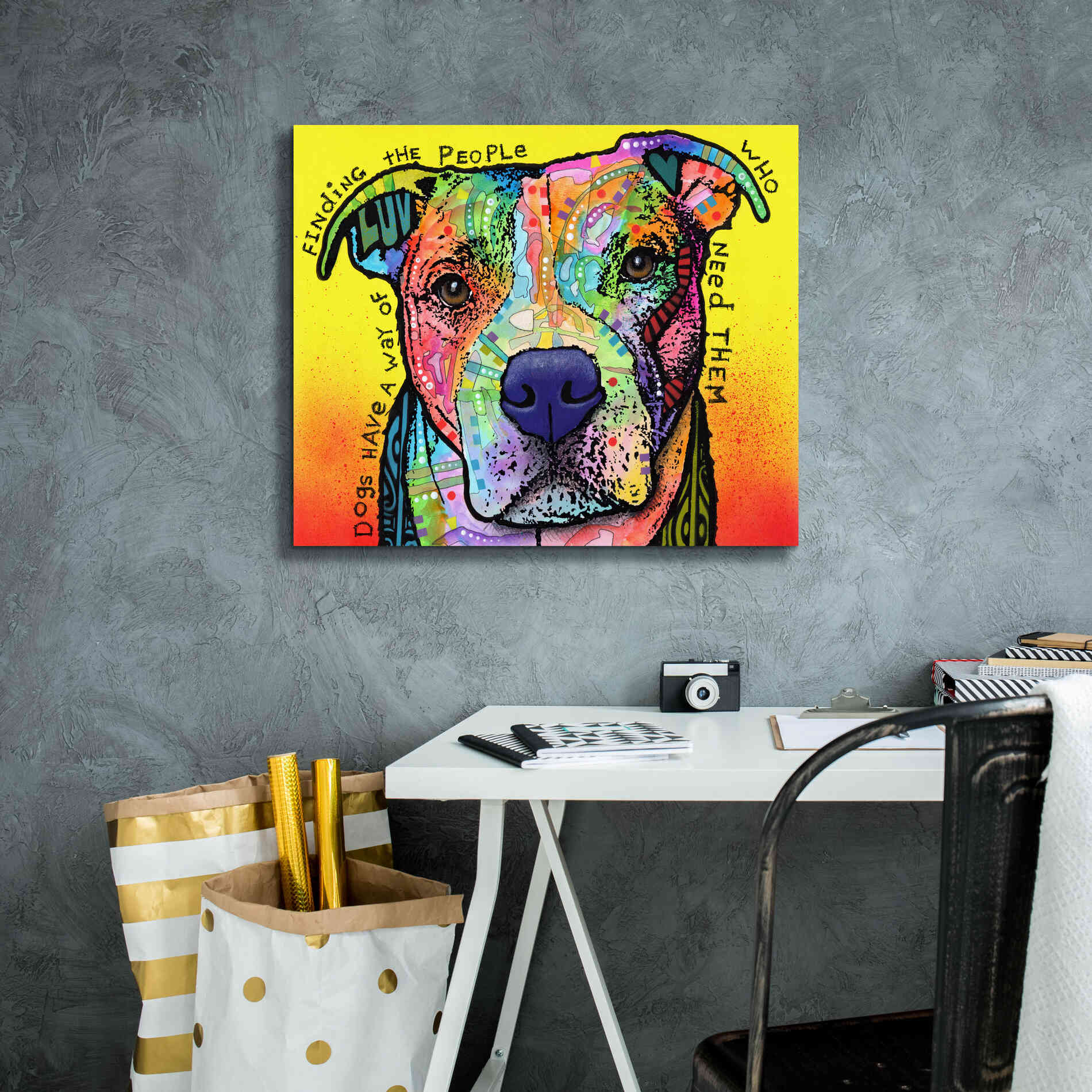 'Dogs Have A Way' by Dean Russo, Giclee Canvas Wall Art,24x20