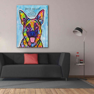 'Dogs Never Lie' by Dean Russo, Giclee Canvas Wall Art,40x54