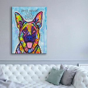 'Dogs Never Lie' by Dean Russo, Giclee Canvas Wall Art,40x54