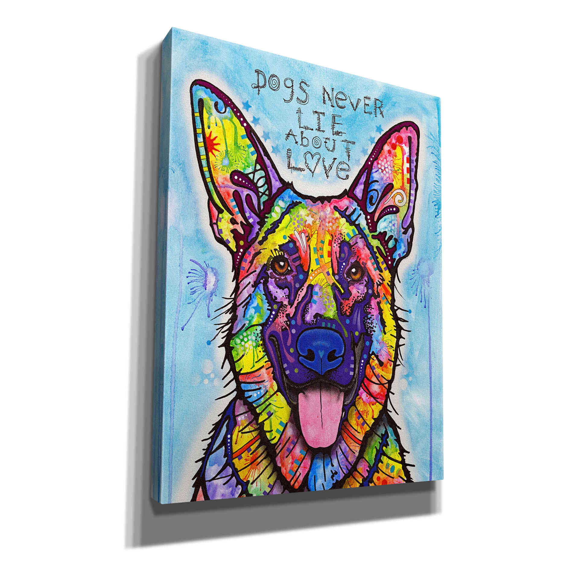 'Dogs Never Lie' by Dean Russo, Giclee Canvas Wall Art