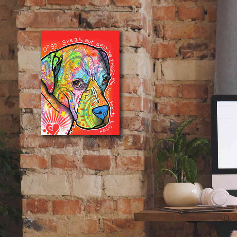 Image of 'Dogs Speak' by Dean Russo, Giclee Canvas Wall Art,12x16