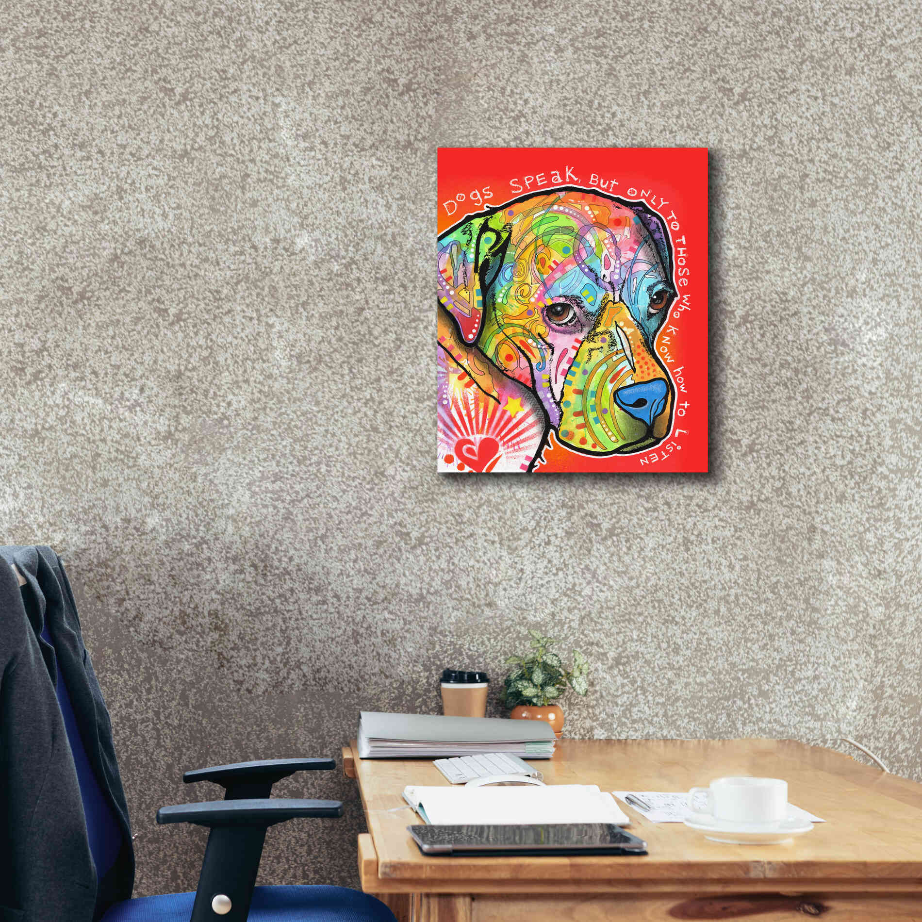 'Dogs Speak' by Dean Russo, Giclee Canvas Wall Art,20x24