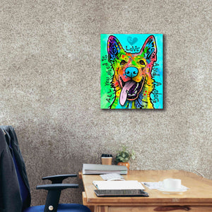 'Love And A Dog' by Dean Russo, Giclee Canvas Wall Art,20x24