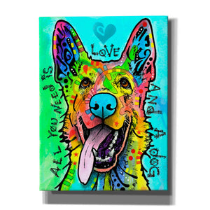 'Love And A Dog' by Dean Russo, Giclee Canvas Wall Art