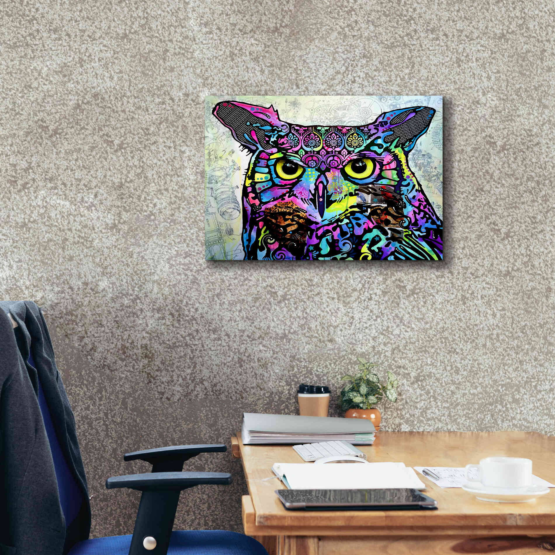 'The Owl' by Dean Russo, Giclee Canvas Wall Art,24x20