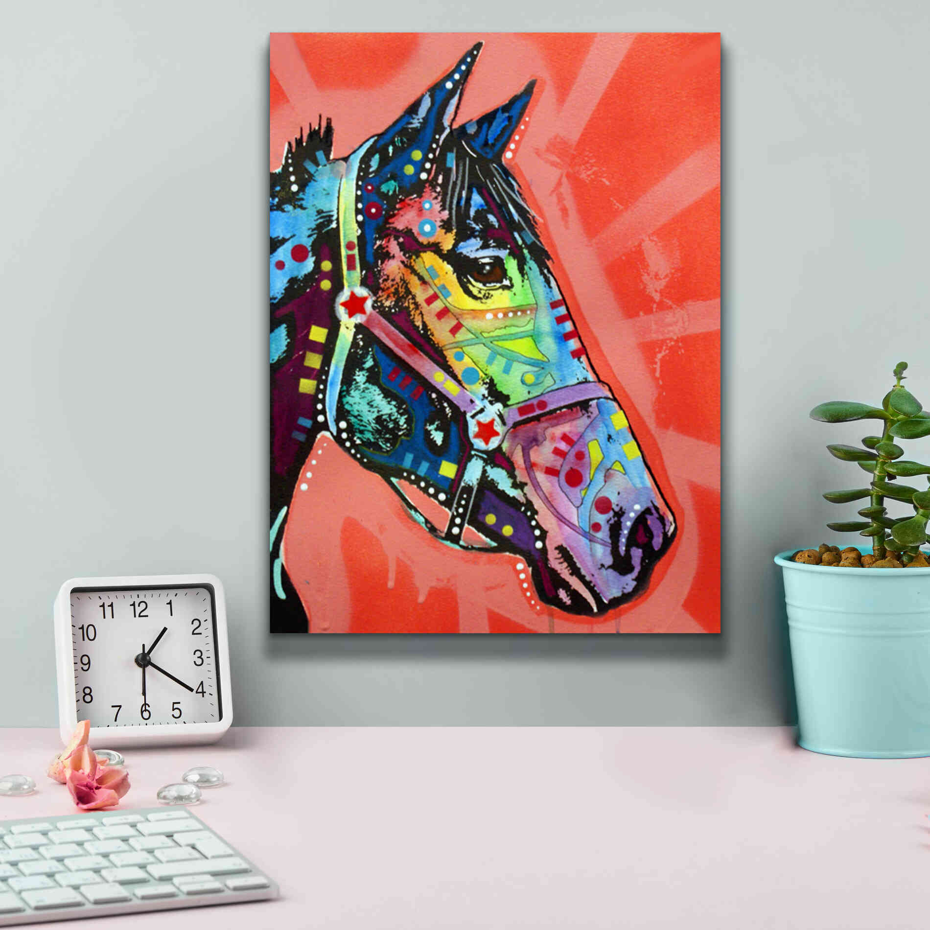 'Wc Horse 3' by Dean Russo, Giclee Canvas Wall Art,12x16