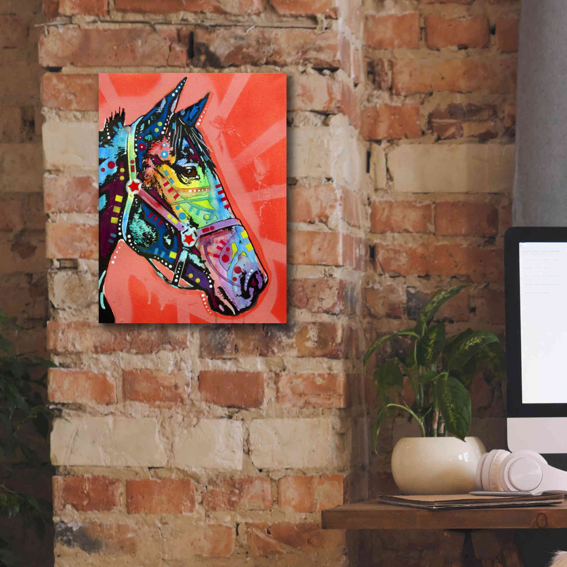 'Wc Horse 3' by Dean Russo, Giclee Canvas Wall Art,12x16