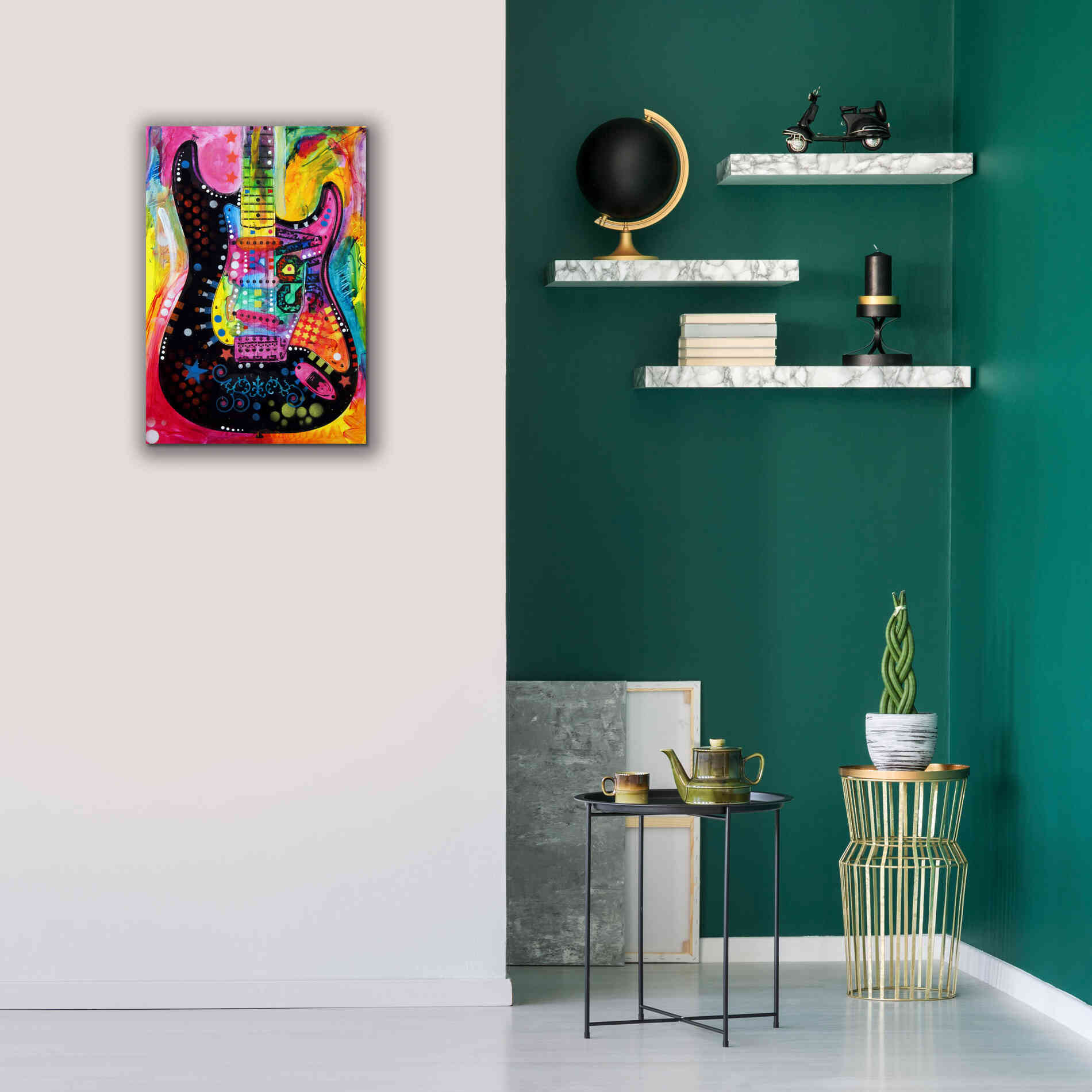 'Lenny Strat' by Dean Russo, Giclee Canvas Wall Art,18x26