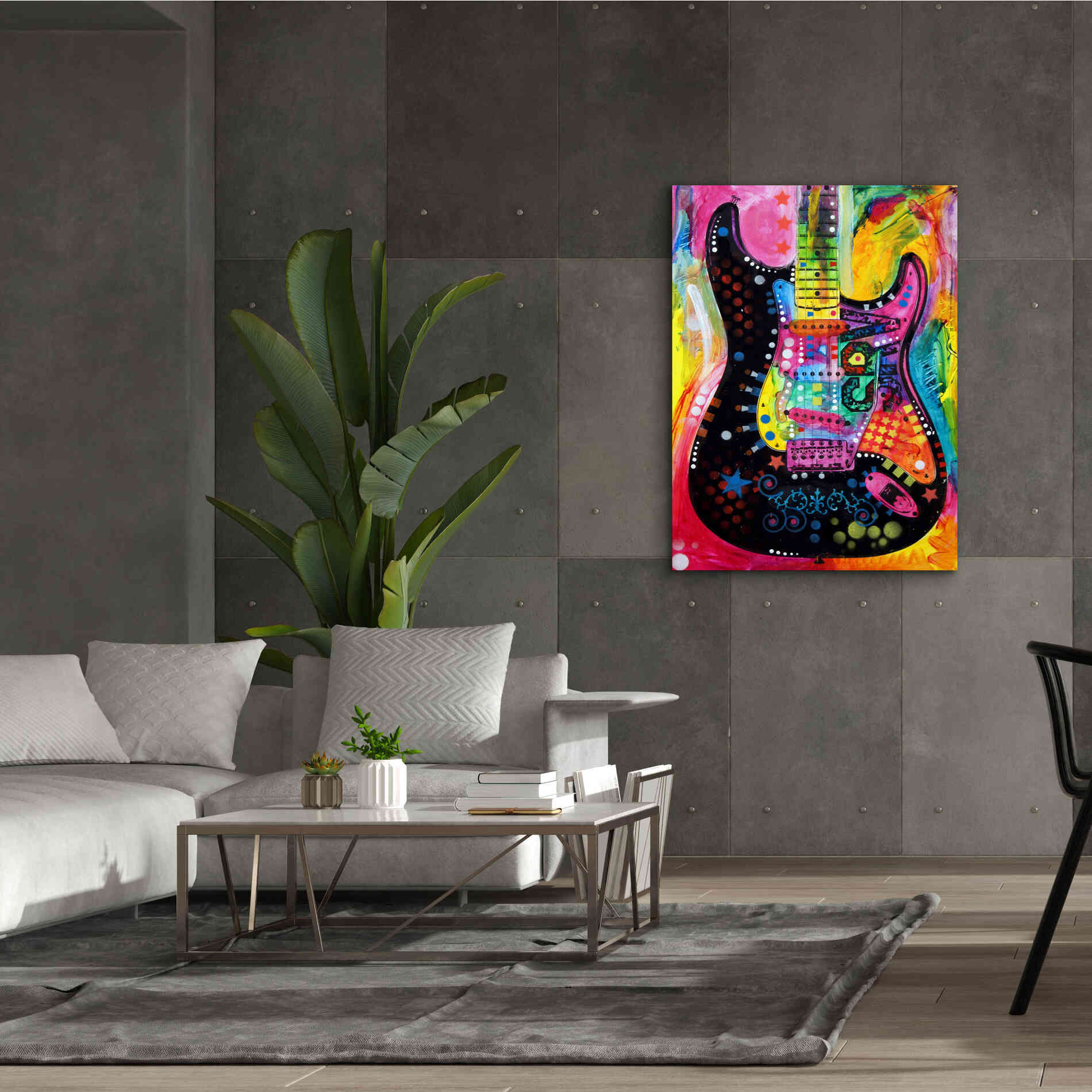 'Lenny Strat' by Dean Russo, Giclee Canvas Wall Art,40x54