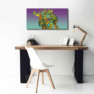 'Basset Luv' by Dean Russo, Giclee Canvas Wall Art,40x20