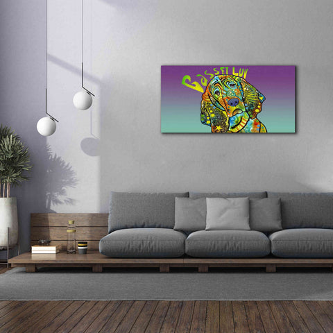 Image of 'Basset Luv' by Dean Russo, Giclee Canvas Wall Art,60x30