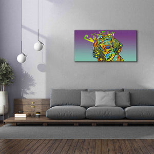 'Basset Luv' by Dean Russo, Giclee Canvas Wall Art,60x30