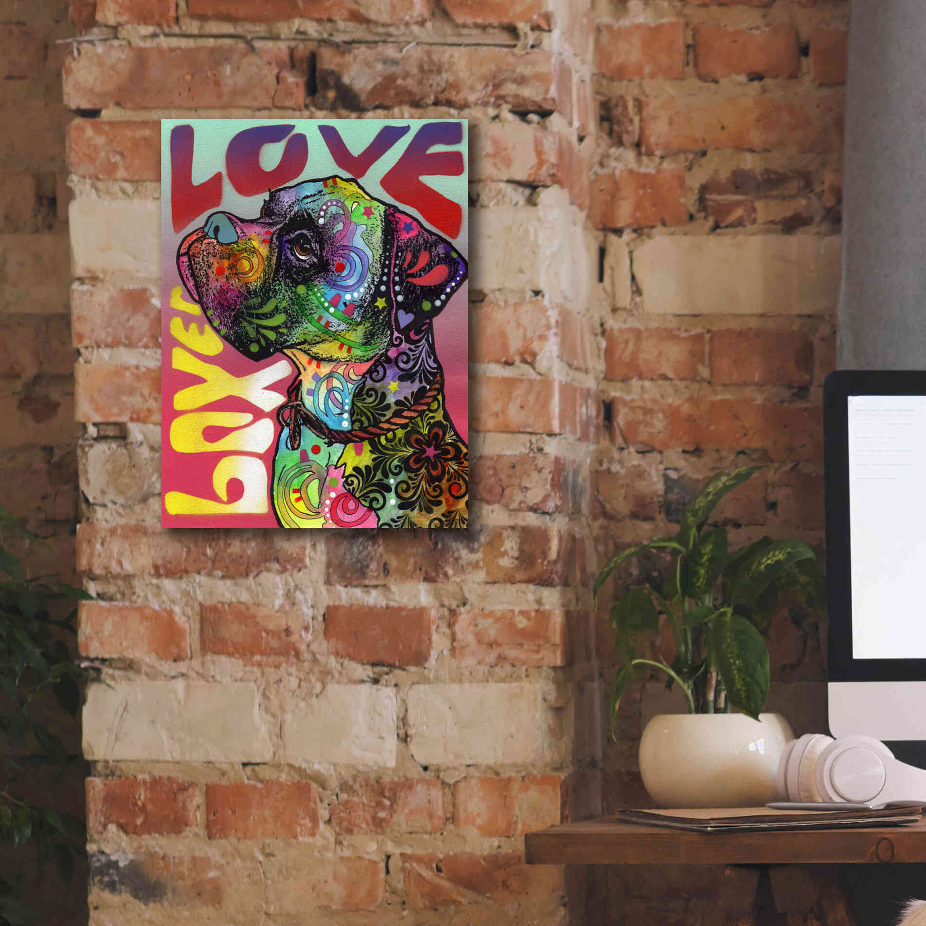 'Boxer Luv' by Dean Russo, Giclee Canvas Wall Art,12x16