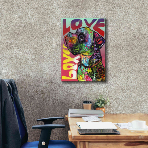Image of 'Boxer Luv' by Dean Russo, Giclee Canvas Wall Art,18x26