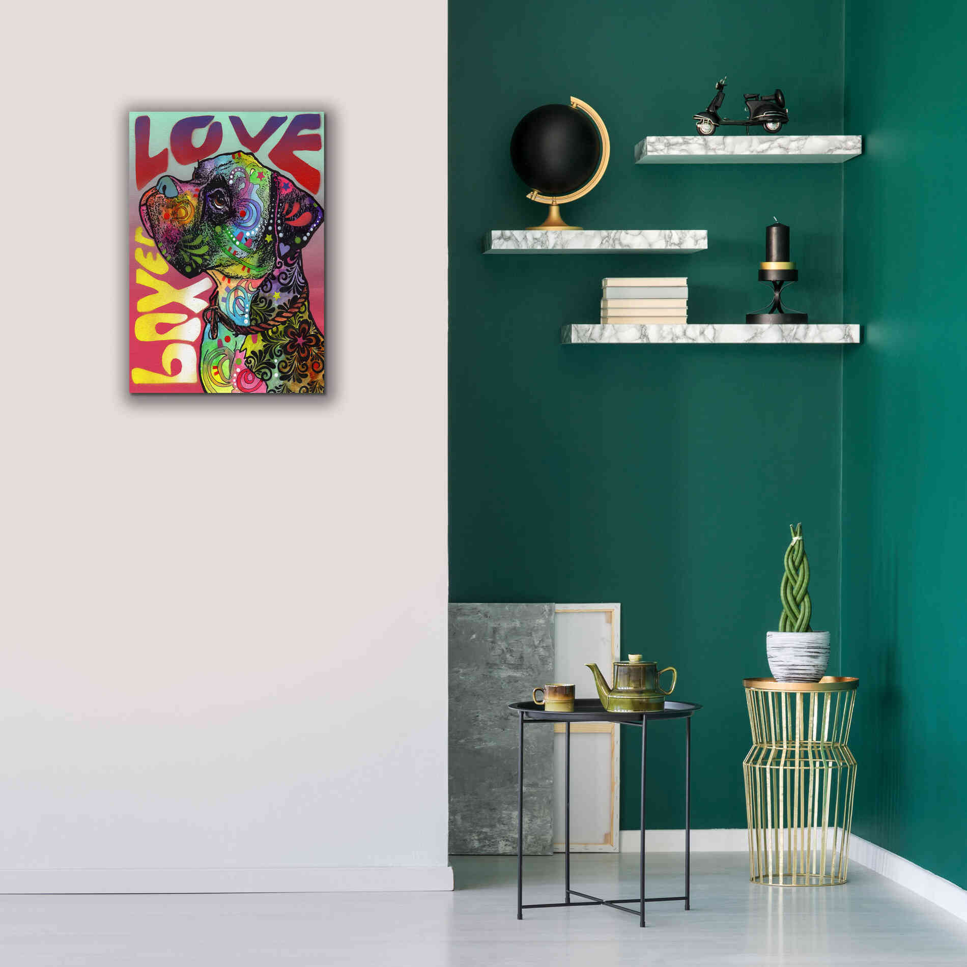 'Boxer Luv' by Dean Russo, Giclee Canvas Wall Art,18x26