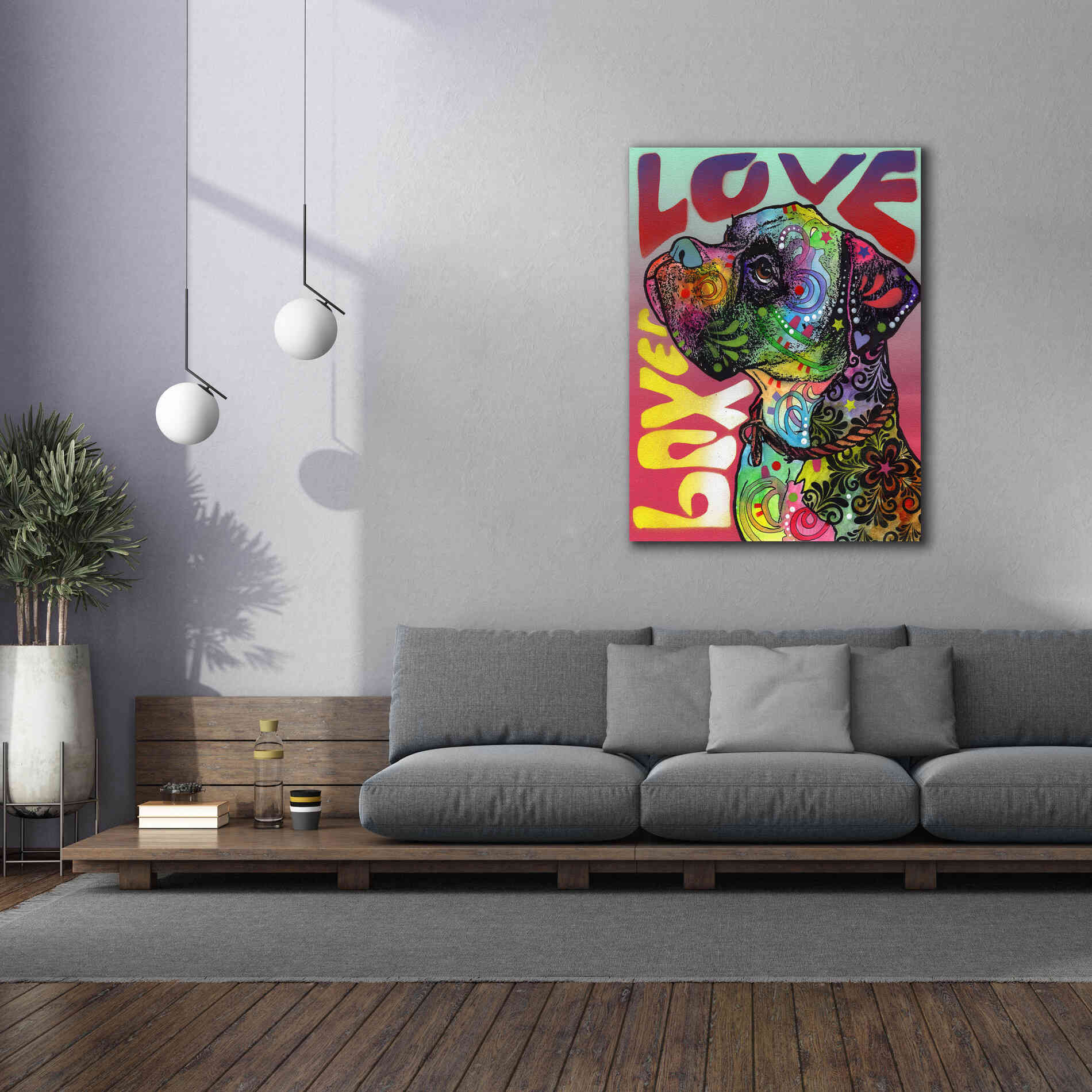 'Boxer Luv' by Dean Russo, Giclee Canvas Wall Art,40x54