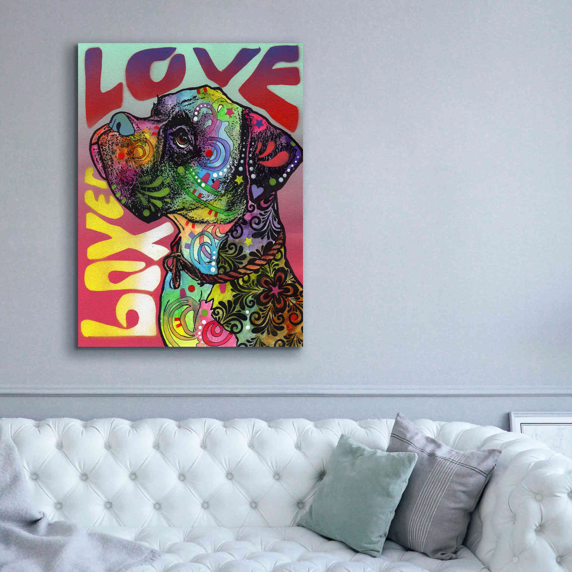 'Boxer Luv' by Dean Russo, Giclee Canvas Wall Art,40x54