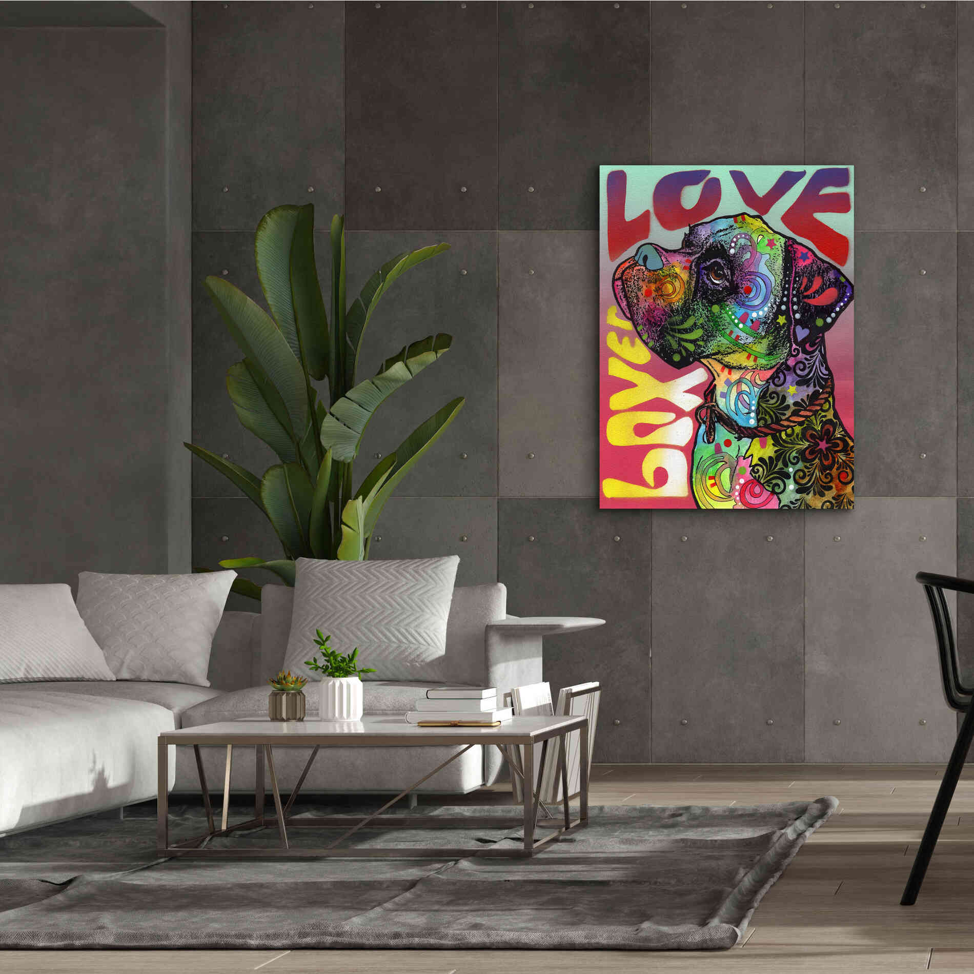 'Boxer Luv' by Dean Russo, Giclee Canvas Wall Art,40x54