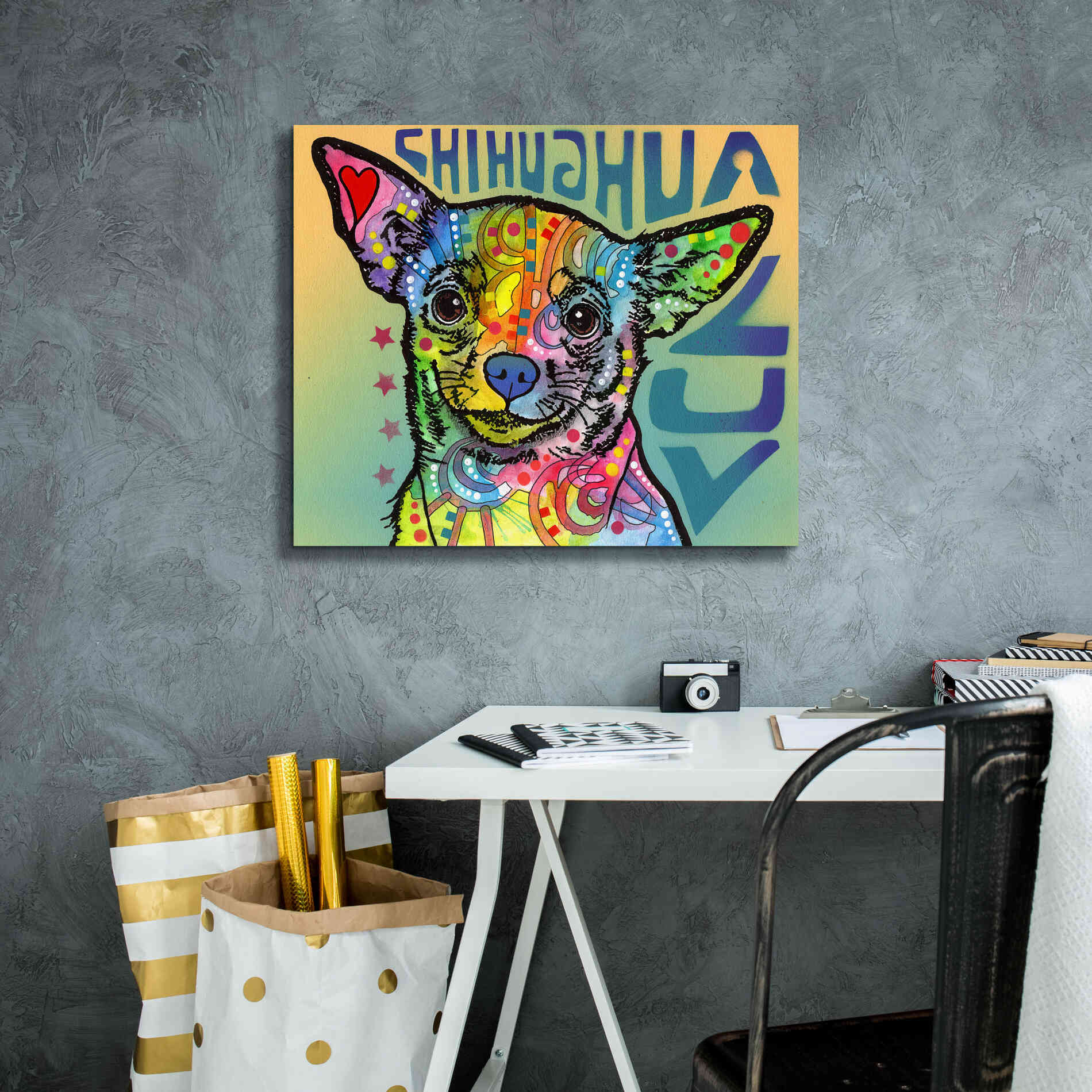 'Chihuahua Luv' by Dean Russo, Giclee Canvas Wall Art,24x20
