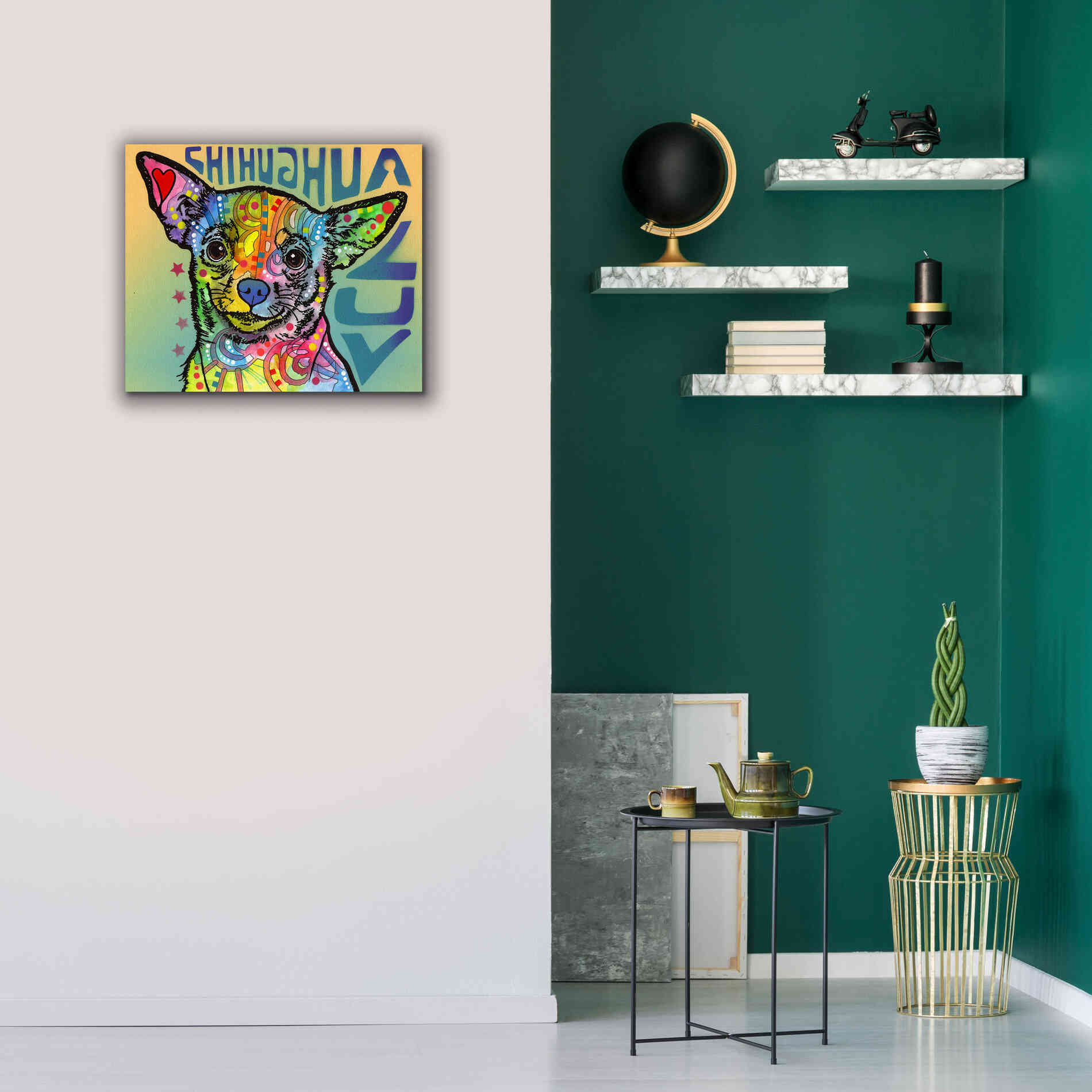 'Chihuahua Luv' by Dean Russo, Giclee Canvas Wall Art,24x20
