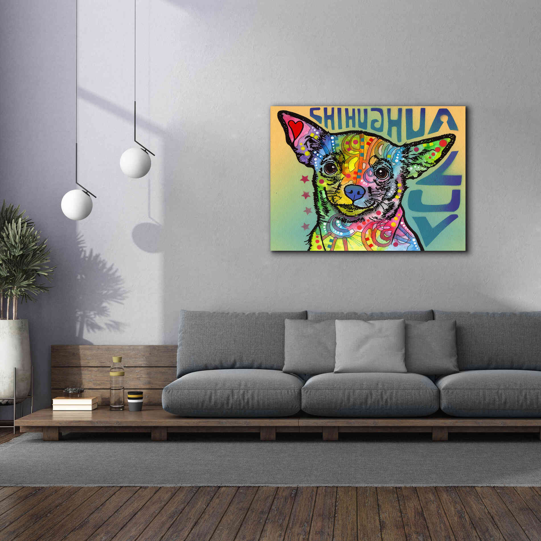 'Chihuahua Luv' by Dean Russo, Giclee Canvas Wall Art,54x40