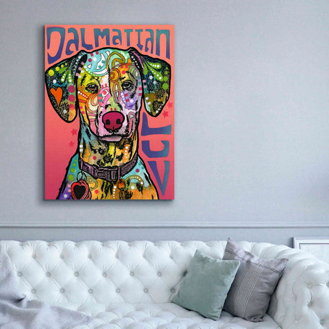 Image of 'Dalmatian Luv' by Dean Russo, Giclee Canvas Wall Art,40x54