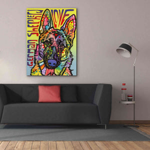 'German Shepherd Luv' by Dean Russo, Giclee Canvas Wall Art,40x54