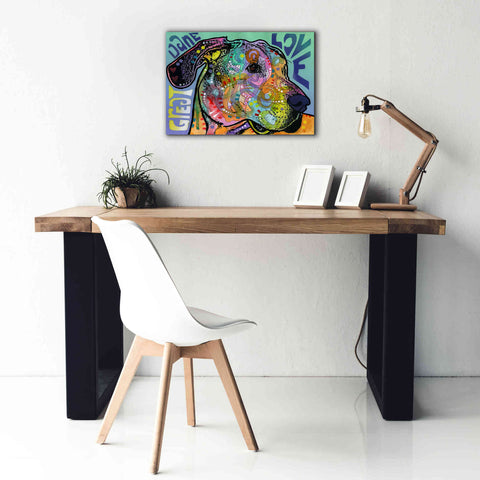 Image of 'Great Dane Luv' by Dean Russo, Giclee Canvas Wall Art,26x18