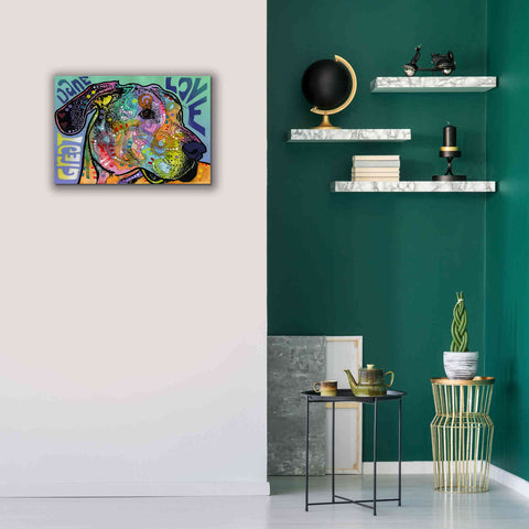 Image of 'Great Dane Luv' by Dean Russo, Giclee Canvas Wall Art,26x18