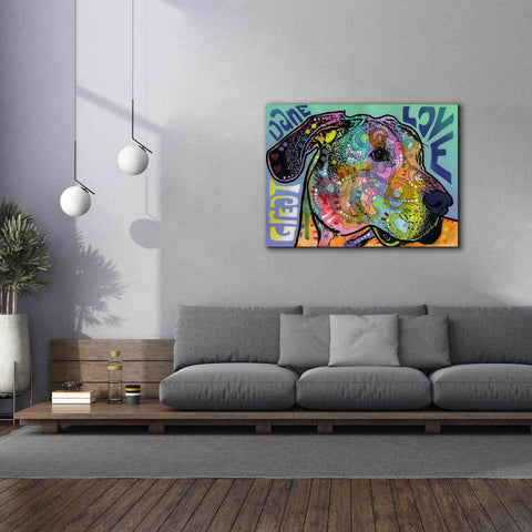 Image of 'Great Dane Luv' by Dean Russo, Giclee Canvas Wall Art,54x40