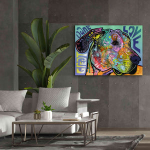 'Great Dane Luv' by Dean Russo, Giclee Canvas Wall Art,54x40